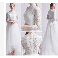 Gaun prewedding lace - gaun pengantin hijab - Wedding dress import