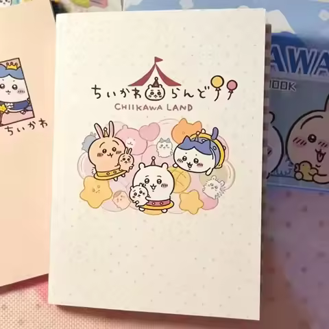 Chiikawa Periphery Sticker Book Kawaii Cute Cartoon Stickers Book Student Portable Hachiware Usagi D