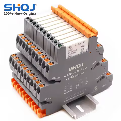 10PCS SHQJ 41F-1Z-C4-1 HF41F 24-ZS 12-ZS 5-ZS 24V 12V 5V SPDT 1CO 6A Push in terminal Ultra slim Rel