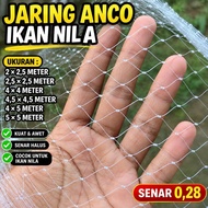 Nilla fishing net and mujaer hole 1 1/ 2 inches 0.28 string size just choose 2.5 to 5 meters anco ni