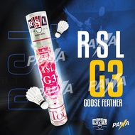 RSL G3 Badminton Shuttlecock (Goose Feather) Speed 77