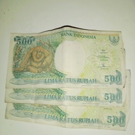 uang kertas 500 3 lembar tahun 1992
