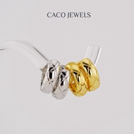 CACO 18k Gold Vermeil Diamond Pattern Earring "Mesh" (1 Piece)