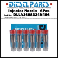 6Pcs Diesel Fuel Injector Nozzle Tips DLLA160S324N486 105015-4860 for Mitsubishi Fuso Canter Fighter