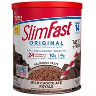 (Halal Friendly) SlimFast Original Rich Chocolate Royale Meal Replacement Shake Mix – Weight Loss Powder – 12.83oz. – 14