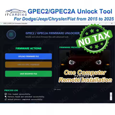 GPEC2/GPEC2A UNLOCK TOOL for Dodge/Jeep/Chrysler/Fiat From 2015 - 2025 Unlocking GPEC2 and GPEC2A EC