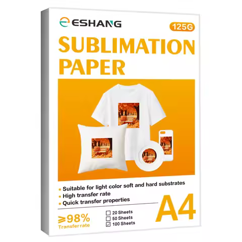 100 Sheets Sublimation Paper 125G A4(8.3 x 11.7 Inch) Size for Any Inkjet Sublimation Printer with S