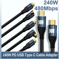 5A 240W PD3.1 Type C To USB C Cable Double Elbow QC4.0 Fast Charging Data Cord for  Samsung S21 S23 