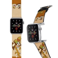 Disney-Apple Watch錶帶-皮革系列-鋼牙與大鼻 Chip 'n Dale