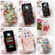 Clear For Huawei Nova Y90 Case Cute Luxury Flowers Cool Painted Soft Casing CTR-LX2 CTR-LX1 CTR-LX3