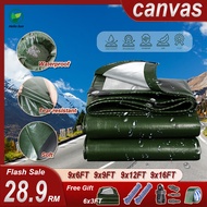 【🚀Home Tarp】3M Kanvas khemah 3x2m 3x3m 3x4m 3x5m Tarpaulin Sheet (Heavy Duty Tarp) Cargo Cover Roof 