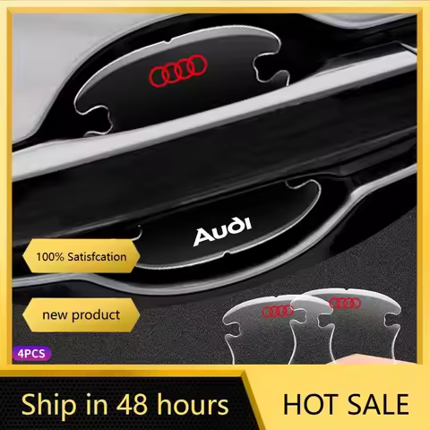 4pcs Transparent Car Door Handle Bowl Sticker For Audi A3 8L 8V 8P A4 B5 B6 B7 B8 A5 A6 C5 C6 C7 A7 
