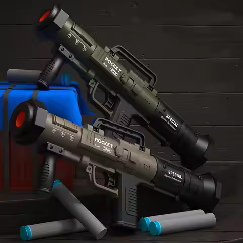 Outdoor Sports RPG Rocket Launcher Soft Bullet Gun Launcher Model EVA Sponge Soft Bullet Kids Game T