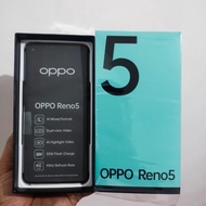 Oppo Reno 5 Black 8/128 Second Mulus 99,9%&amp;Normal Garansi Resmi Oppo