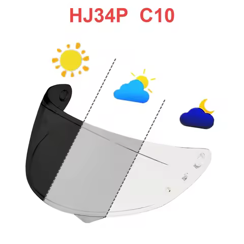 HJ34P Photochromic Visor for HJC C10 HJ34P Helmet Face Shield Lens Visère Moto Replacement Anti Fog 