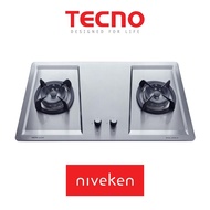 Tecno SR882SV / SR 882SV 2-burner (86cm) Stainless Steel Hob with Inferno Wok Burner Technology