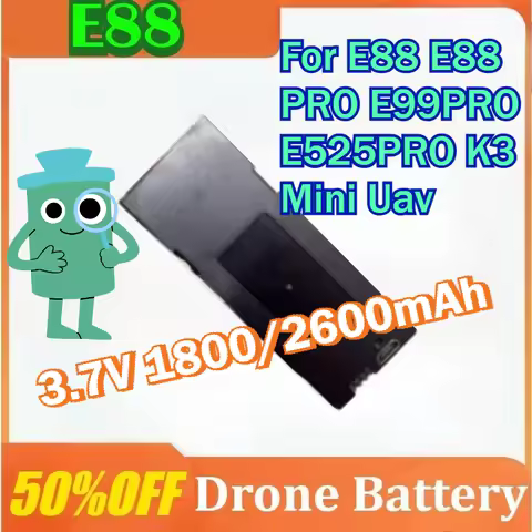 Drone Battery Accessory 3.7V 1800/2600mAh For E88 E88 PRO E99PRO E525PRO K3 Mini Uav Drone Battery 4