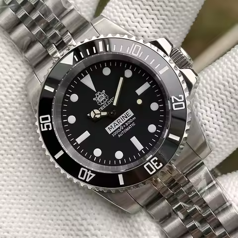 STEELDIVE SD1954 Black Dial 41MM Stainless Steel NH35 Automatic Movement What Ghost Mens 300M Dive W