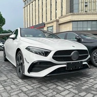 For Mercedes A Class W177 Facelift 2023+ A180 A200 A35 AMG Accessories Front Bumper Lip Spoiler Spli