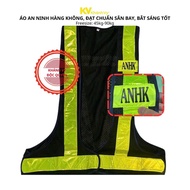 Black V-shaped Mesh Reflective Vest (Foundation Jacket) Aviation Security - Super Bright, Breathable