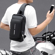 USB With Combination Lock Push Bag Beg Silang Lelaki Waist Chest Pouch Bag Men Sling Bag Men Waterpr