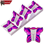 RL 100Pcs Nail Forms Self-Adhesive Acrylic Nail Extension Forms Stickers Butterfly Pattern Paper Nai