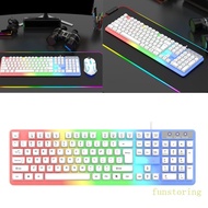 FUN LED Mechanical Keyboard Hot Swappable Gaming Keyboard Corded Keyboard 104 Keys