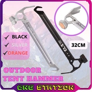 Camping Hammer Multipurpose Outdoor Survival Tool Hammer Tent Camp Peg Ground Nails Steel Hook Tukul