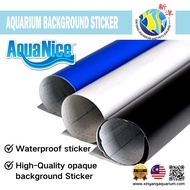 AQUANICE AQUARIUM BACKGROUND STICKER  - BLACK/BLUE/WHITE