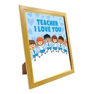 Y-6977-w 8"x10" Teacher Frame With Glass Cover  8"x10"