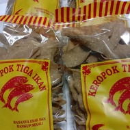 Keropok Ikan Keping Cap Tiga Ikan 500gram