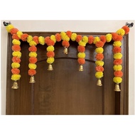 local sellerArtificial Marigold Door Toran (Yellow &amp; Dark Orange, 1Pc) Diwali Deepawali Deepavali No Ratings