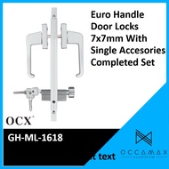 OCX Euro Handle Door Locks 7x7mm With Single Accesories GH-ML-1618 Completed Set