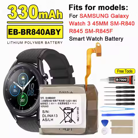 New Replacement Battery For Galaxy Watch 3 45MM SM-R840 R845 SM-R845F EB-BR840ABY + Free Tools