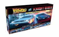 Scalextric C1431M 1980s TV - Back to The Future vs Knight Rider Race Set- Mains Power Slot Car Race 