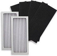 PUREBURG 990051000 Replacement True HEPA Filter Set Compatible with Hamilton Beach TrueAir 04383 04384 04385 04386 Compact Pet Air Purifier,H13 Activated Carbon,2-Pack