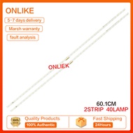 2ชิ้นริ้วสายไฟด้านหลัง Led สำหรับ Samsung 55-นิ้ว BN96-45913A ริ้วสายไฟ AOT 55 NU7300 NU7100 LM41-00
