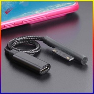 65W PD USB Type C Female Adapter Braided Cable for Microsoft Surface Pro 5