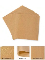 100 張羊皮羊皮紙,帶不沾塗層,適用於蒸煮、烹飪和烘焙；防油三明治包裝紙