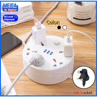 Foldable Socket With 3 USB Ports+3 British Standard Power board Expansion Plugs Power Socket Adapters