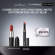 [SVIP T8 OFFER] MAC - Set of 2 Piece: Powder Kiss Velvet Blur, MACXIMAL Matte Lipstick