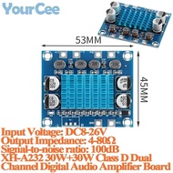 XH-A232 30W+30W Class D Dual  Channel Digital Audio Amplifier Board DC8-26V 100dB Speaker Audio play