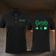S-3XL Polo Baju Sulam Grab Simple Grab Food RIDER Polo shirt Grab Food Delivery Pure Cotton Short-Sl