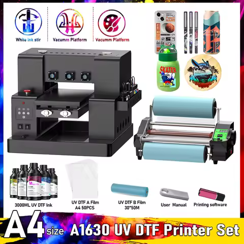A4 UV DTF Printer L805 UV Flatbed Printing Machine Impresora A4 UV DTF Sticker Printers For Acrylic 
