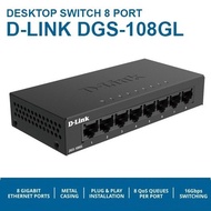 Switch D-Link DGS-108GL 8Port Gigabit Metal Unmanaged - DLink DGS108G