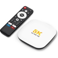 Android 14 TV Box 2025, LEFFOT M2 Plus 4K UHD Streaming Device untuk TV, dengan Google Play, Voice R