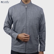 Novelty Casual gray 2-layer turtleneck Jacket NJKMMDMT3B2305652