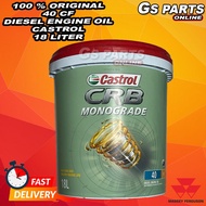 🚜(100 % ORIGINAL) 40 CF DIESEL ENGINE OIL CASTROL 18 LITER (##SATU ORDER UNTUK SATU TONG SAJA##)  | GS PARTS