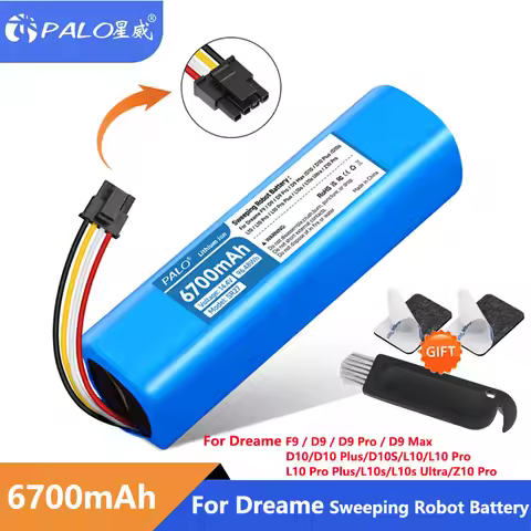 PALO 14.4V 6700mAh Replacement Battery For Dreame D9 Pro D9 Max, D10/D10 Plus/D10s/L10/L10 Pro/L10s 