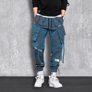 Streetwear Spring Casual Men's Pants Multi-pocket Cargo Pants Harajuku Slim Fit Elastic Waist Joggers For Man
